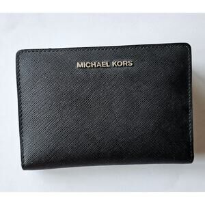 Michael Kors Jet Set Saffiano Leather Travel Wallet Removable Card Holder  NEW